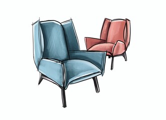 Fototapeta premium chair isolated on white background 