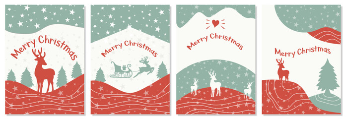 Merry christmas card Bundle Design Greetings