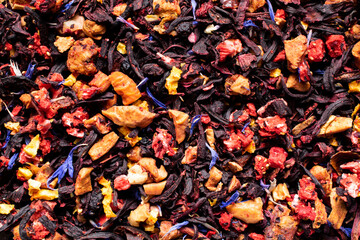 fruit tea mix background, texture