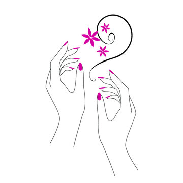recommend clip art: female hands manicure