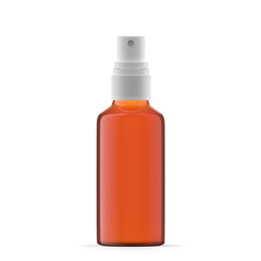 50ml Amber Glass Mist Spray Bottle. Isolated