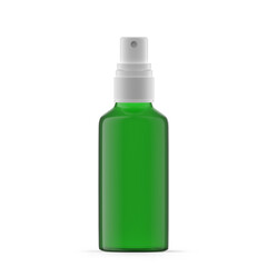 50ml Green Glass Mist Spray Bottle. Isolated