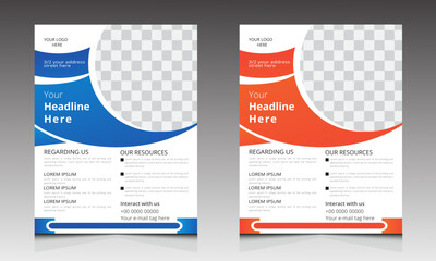 Modern Corporate business flyer design,Vector illustration design template.