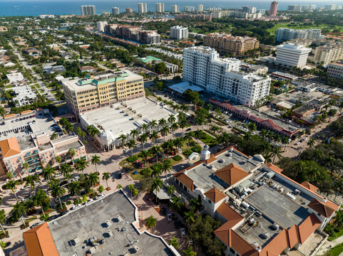 Aerial image Downtown Boca Raton FL