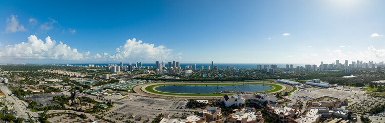 Obraz premium Aerial photo Gulfstream Park Hallandale