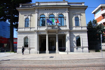 Walking in the center of Cinisello Balsamo, Italy