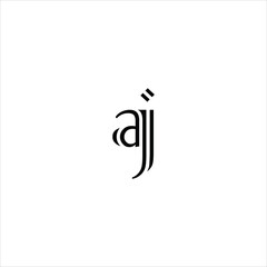 letter a j logo vector creative template