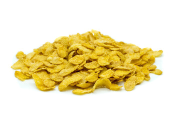Corn flakes isolated on white background