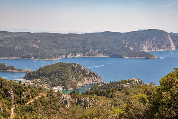 Fototapeta na wymiar Paleokastritsa beautiful view. Corfu island, Greece.