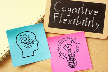 Cognitive flexibility is shown on the photo using the text
