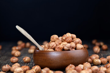 a large number of hazelnuts