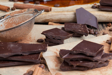 chocolate bar with a lot of cocoa
