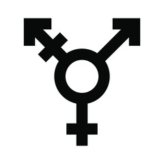 Black transgender symbol. Gender and sexual orientation. Vector illustration design