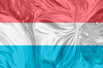 the flag of luxembourg flutters in the wind. State symbol of the Duchy of Luxembourg. Luxembourg national badge