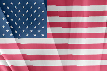 Fototapeta premium Waving American flag. the sign of the USA. State symbol of the Americans. Symbol of world democracy