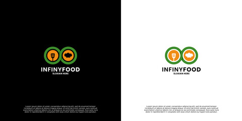 food infinity logo design for restaurant