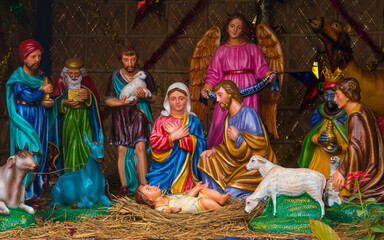 Naklejka premium Unique images of merry Christmas 2021, I captured this image on December 25, 2021, from Kakrail church, Dhaka, Bangladesh