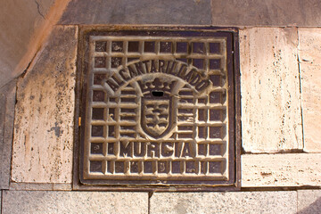 Cover of a manhole in Murcia, Spain