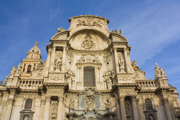 Fototapeta na wymiar Cathedral Church of Saint Mary in Murcia, Spain 