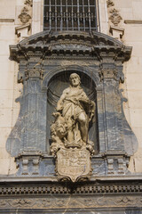 Fototapeta na wymiar Fragment of Cathedral Church of Saint Mary in Murcia, Spain