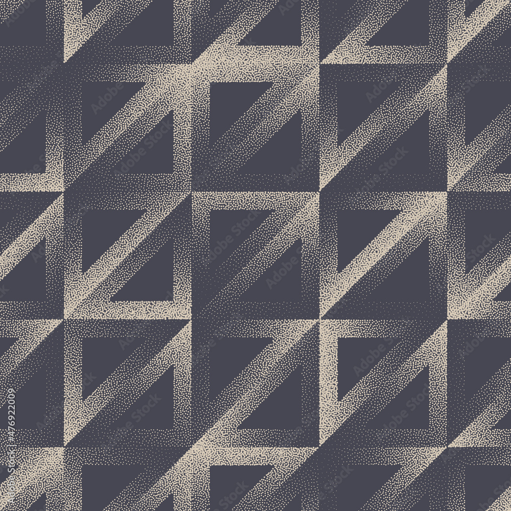Aufkleber modern geometric triangular grid stipple art seamless pattern vector abstract background. fashionabl