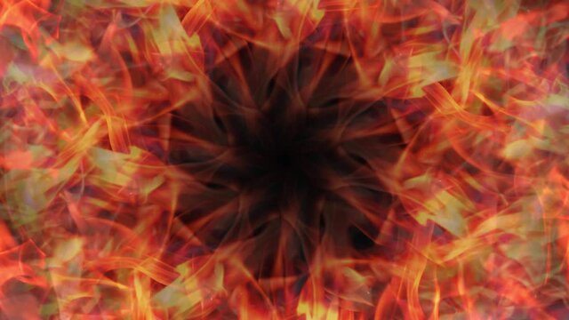 Super slow motion of fire blasts on black background. Filmed on high speed cinema camera, 1000 fps