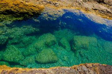 Lagoon at Los Molinos beach on the Canary island of Fuerteventura.