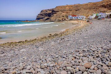 View of Los Molinos beach on the Canary island of Fuerteventura, Spain.