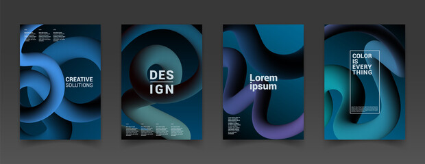 Minimal abstract gradient covers. Geometric future template for flyer, poster, brochure and invitation. Minimalistic colorful cover.