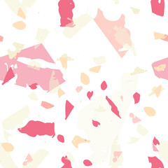 Terrazzo seamless pattern. Orange realistic