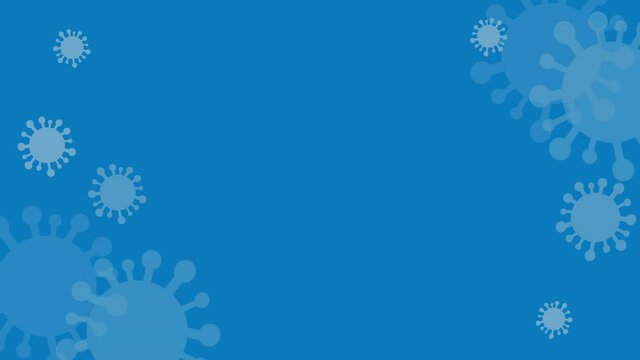 Coronavirus icon pattern animation. Covid-19 concept design template.  SARS-CoV-2 COVID-19 pandemic outbreak concept. Microscope coronaviruses influenza as dangerous flu strain cases as a pandemic.