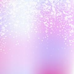 White heart love confettis. Valentine's day fallin