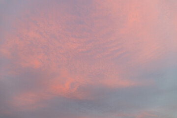 Naklejka na ściany i meble Beautiful colorful clouds at sunset time.