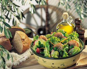 vegetable salad with olive