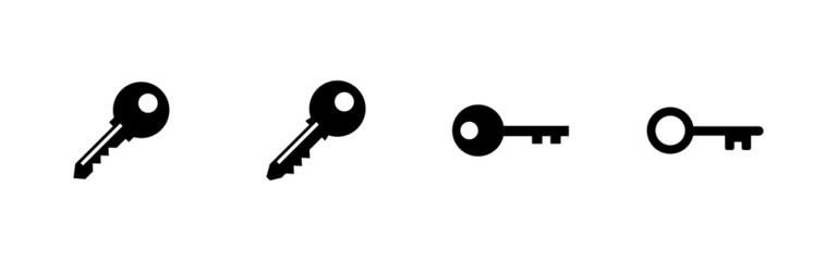 Key icons set. Key sign and symbol.