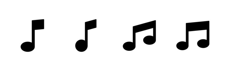 Music icons set. note music sign and symbol