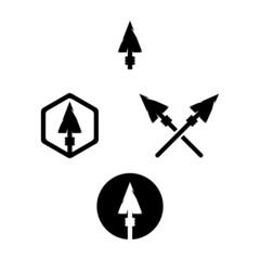 Vintage Retro Rustic Arrow Hunting Hipster Logo Design