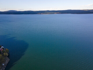 Aerial view of Iskar Reservoir near city of Sofia, Bulgaria