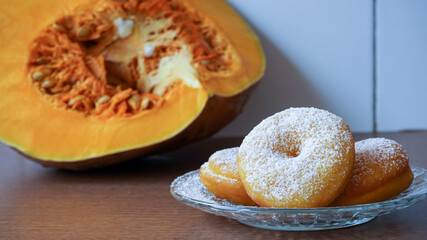 pumpkin pie with pumpkin