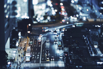 夜の道路 ぼかしイメージ