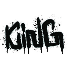 Graffiti King word with leaks. Vector.