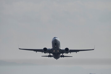 Obraz premium 飛行する旅客機