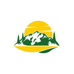 mountain logo icon design template vector