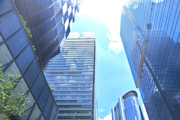 Skyline of Kowloon Bay in Hong Kong