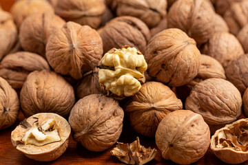 There were walnuts in abundance on the table