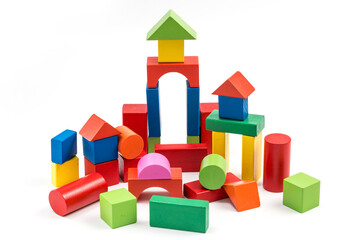 Obraz premium Blocks of different colors and shapes