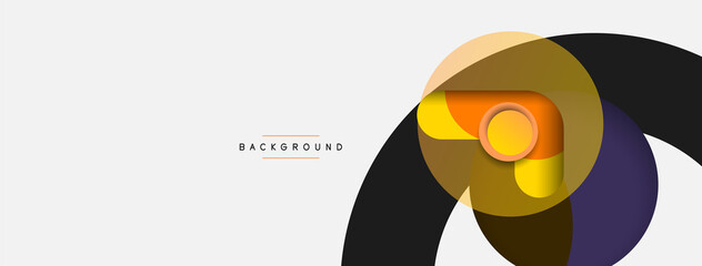 Circle and round shapes abstract background. Vector illustration for wallpaper banner background or landing page