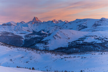 Assiniboine Mountain Ski Resort Sunshine Banff, Alberta Canada winter sunset