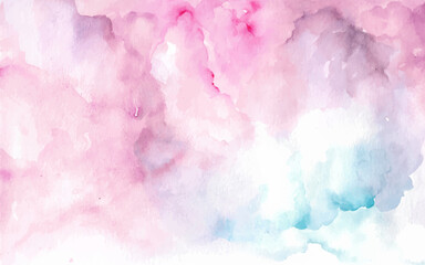 Watercolor mixed colors painting abstract background on paper