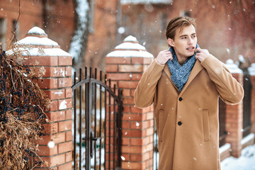 man in stylish coat